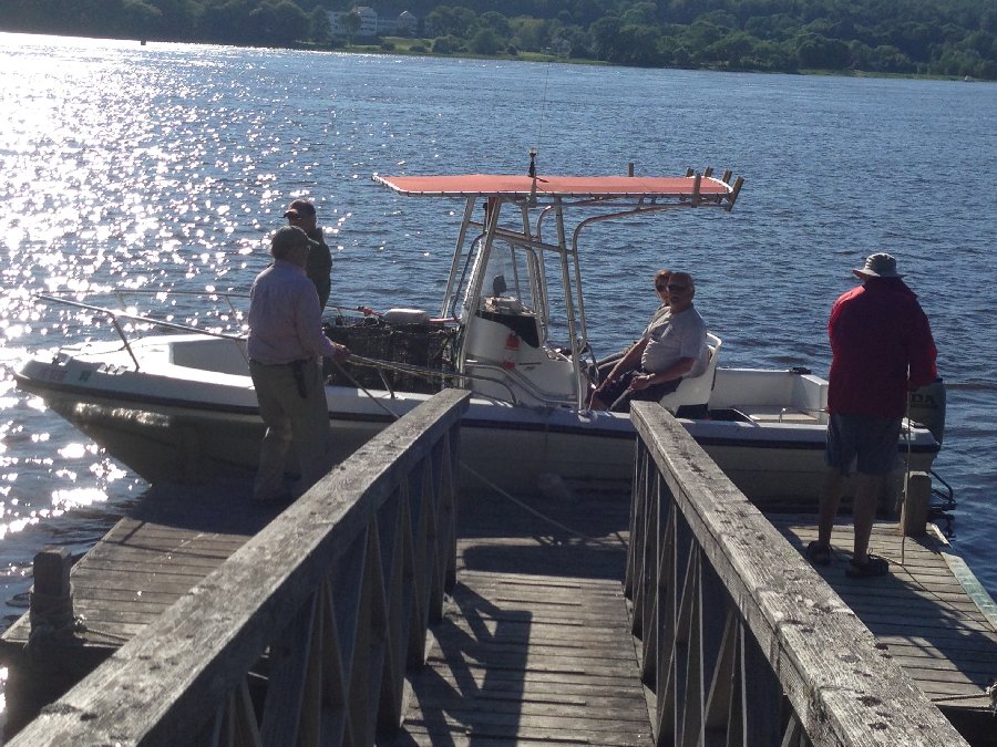 Leaving dock to set
          traps